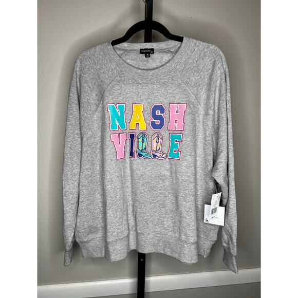 Originality Nashville Graphic Sweatshirt Gray Size Medium NWT - Picture 6 of 8